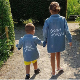 Distressed spijkerjas (Gepersonaliseerd)