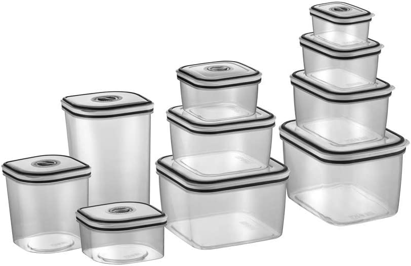 Kit Potes de Pl&aacute;stico Herm&eacute;tico, 10 unidades, Electrolux