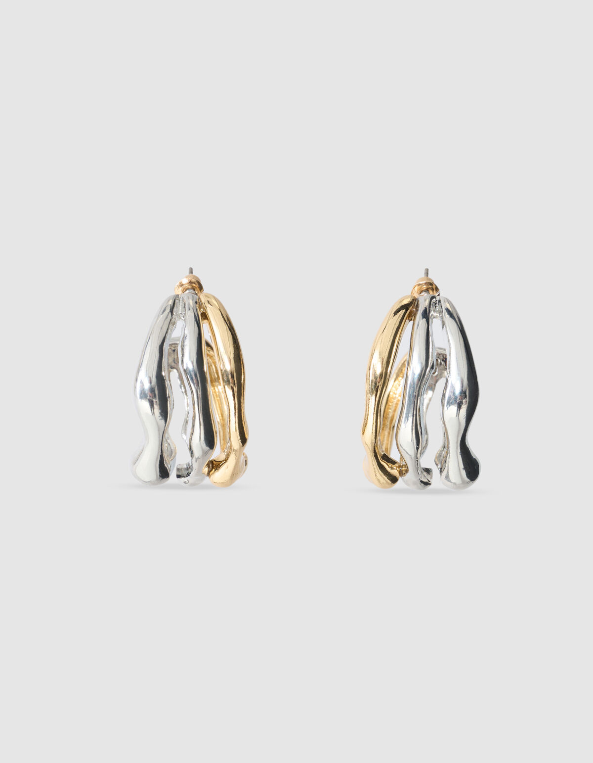 Triple Oorbellen Zilver/Goud