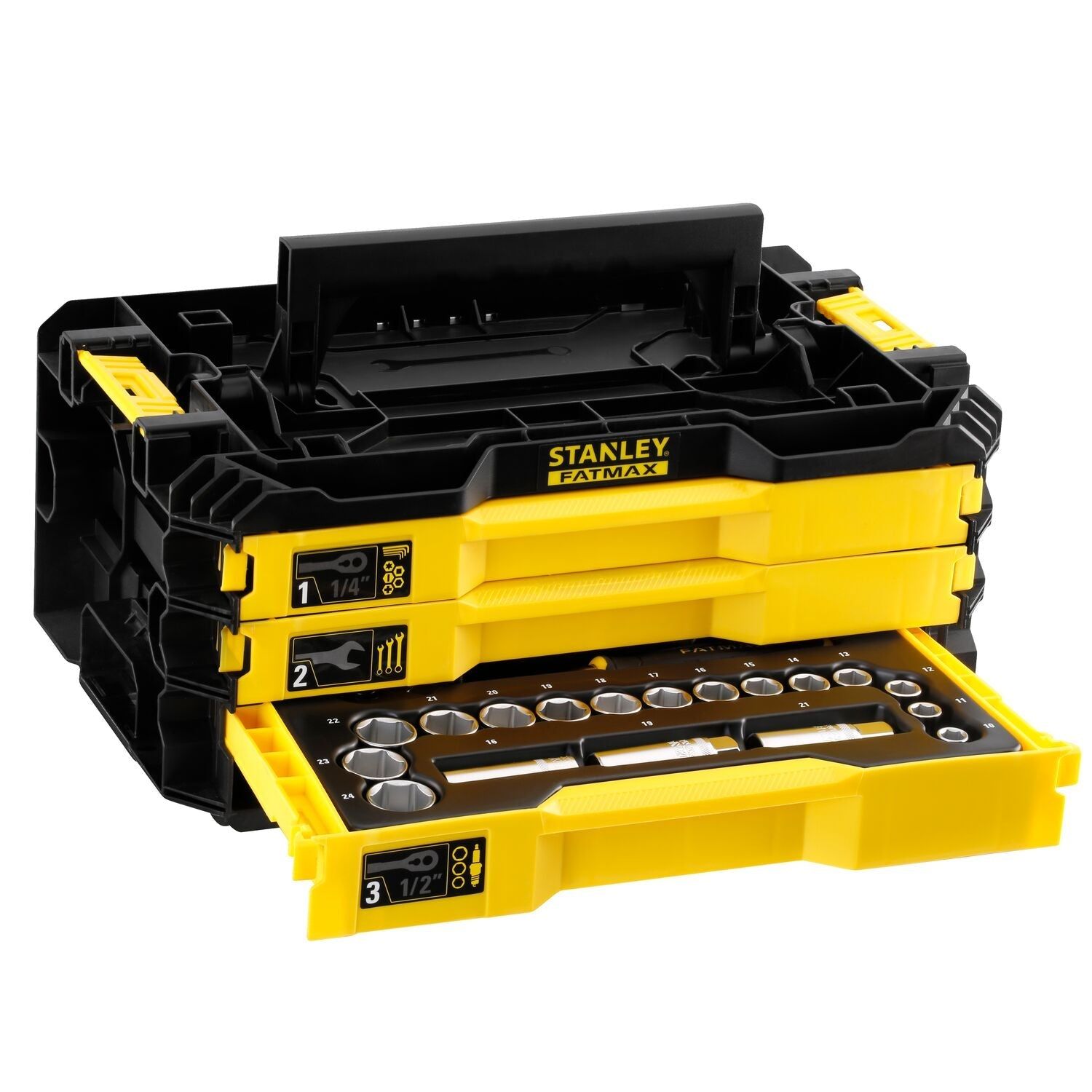 Stanley FMMT98107-1 PRO-STACK KIT 3 lades - 126-delig