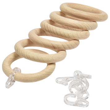 Intensions ring met overklikoog roede grenen 28 mm 6 stuks
