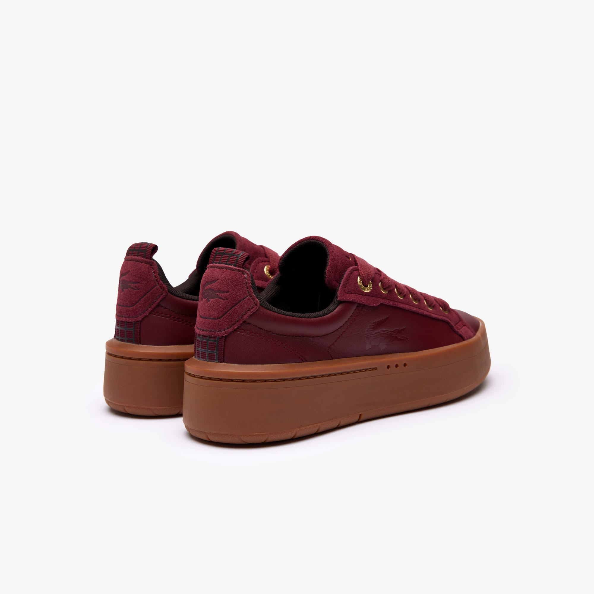 Sneakers Carnaby Platform femme cuir color-block Sneakers - Rouge - Lacoste - Femme