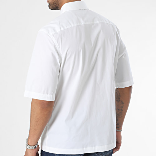 Chemise Manches Courtes Poplin Stretch Modern 1591 Blanc