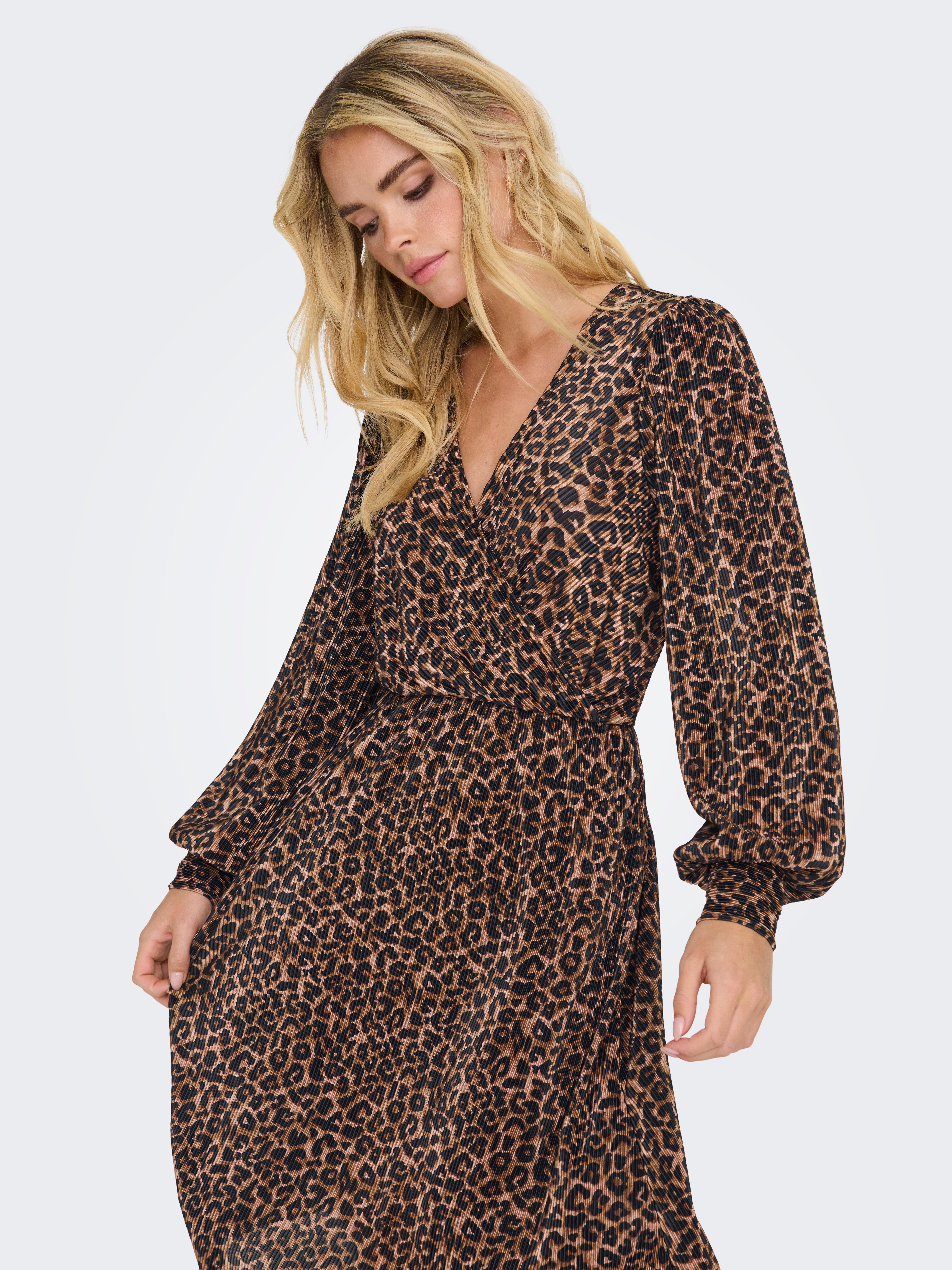 JDYVIA Kurzes Kleid Cognac