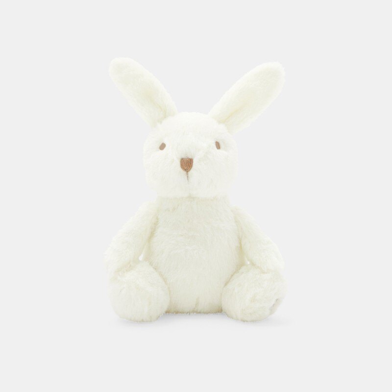 Petit doudou lapin en peluche blanc naissance Absorba Blanc