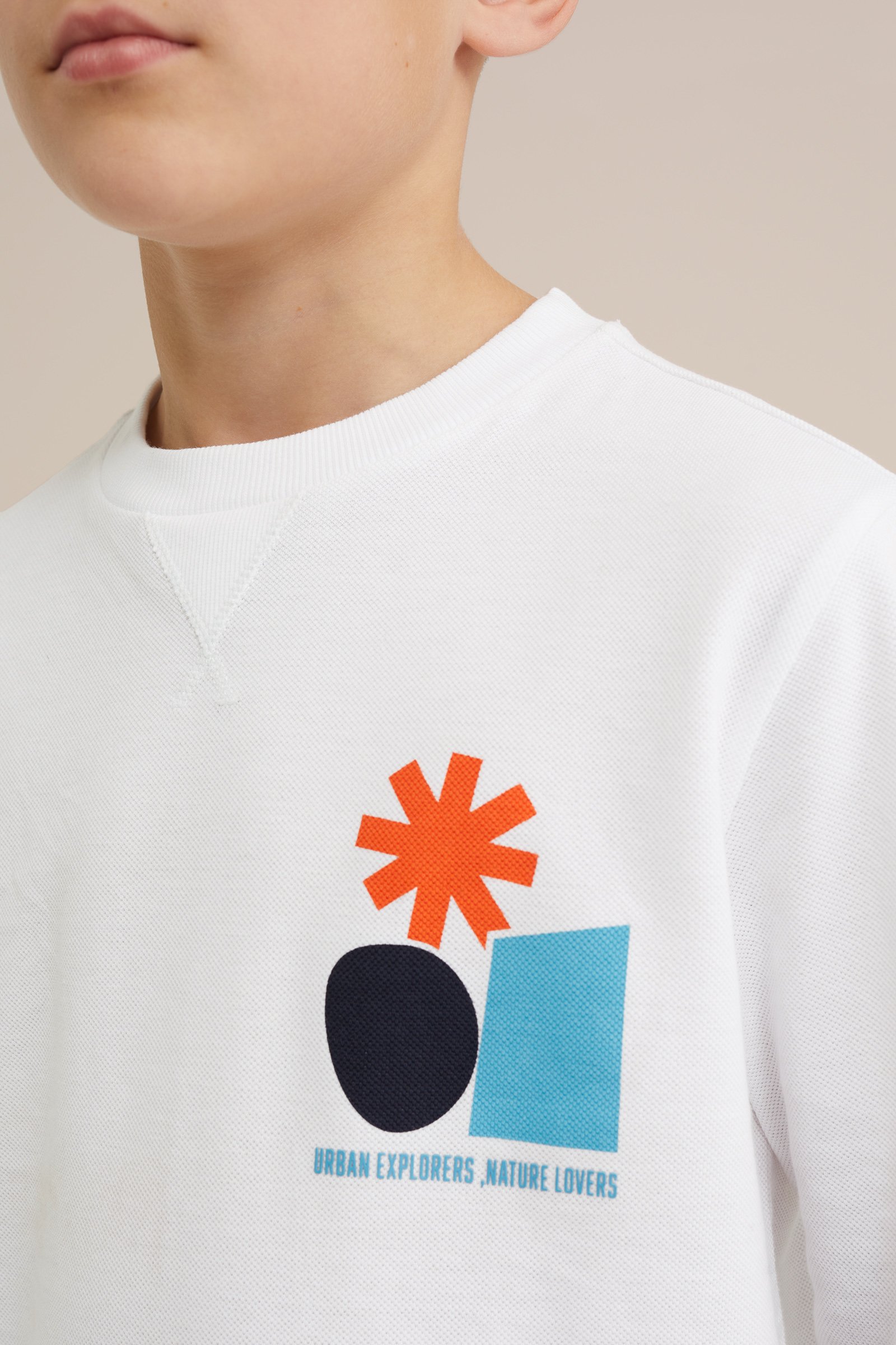 Jongens T-shirt met structuur WE Fashion Wit