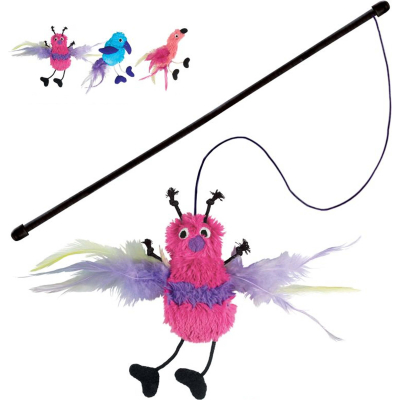 KONG Katzenspielzeug Teaser Feather assortiert