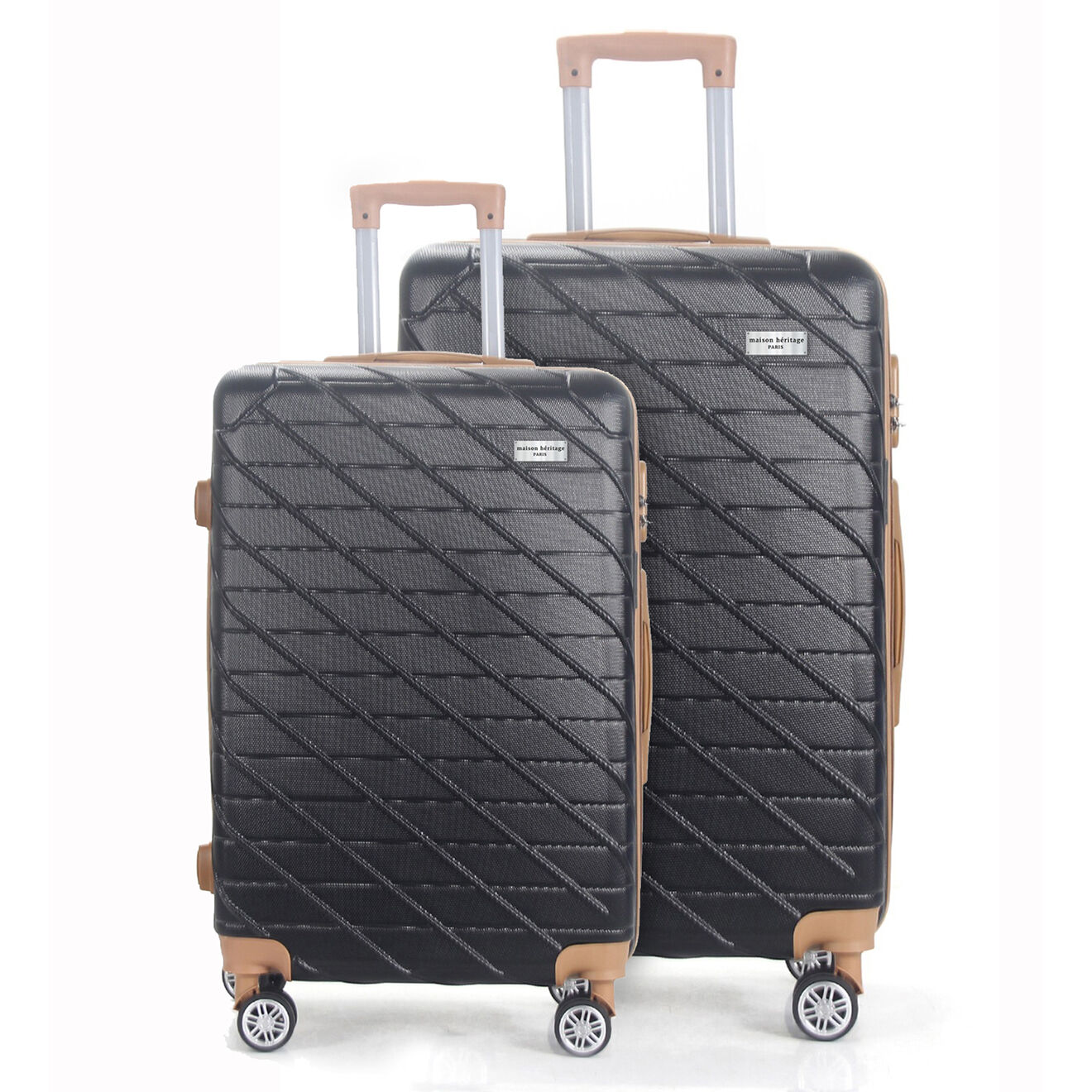 Maison Héritage 2 Valises 4 roues doubles Saint-Germain 55/65 cm noires