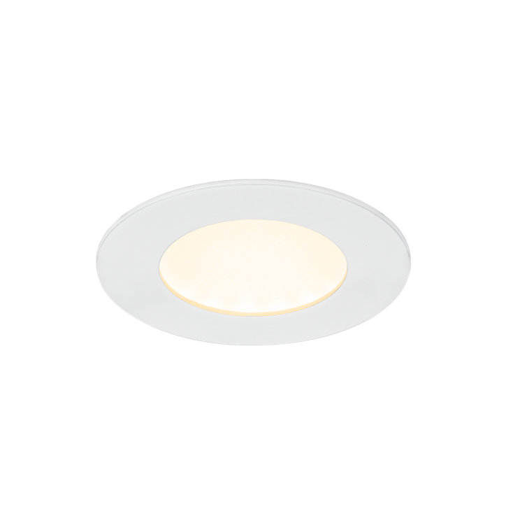 3 spots encastrables Karluk LED intégrée variation de blancs IP65 500lm 6.5W Ø8xH.2,4cm blanc GoodHome