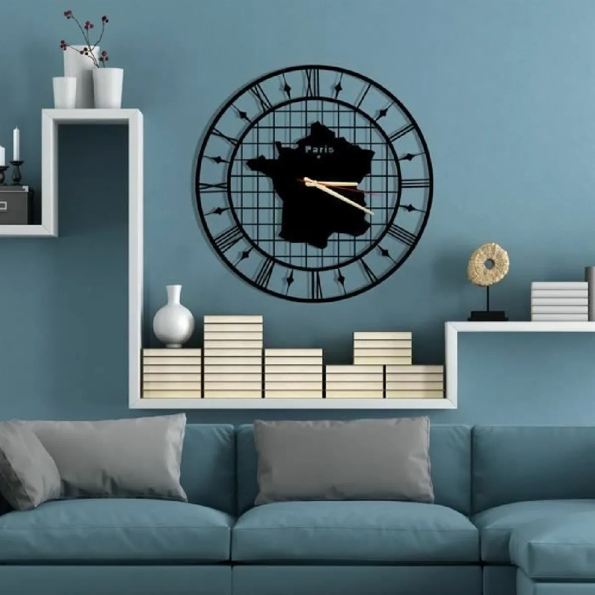 DEKORY Paris - Horloge murale en métal 50 cm