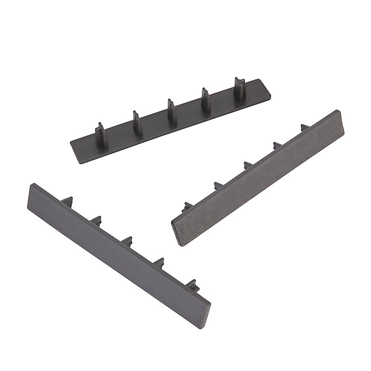 Embouts de finition lame de terrasse Neva anthracite (x 10)