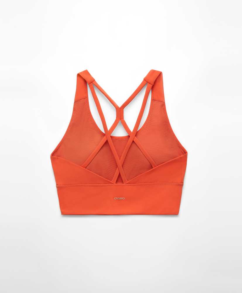 Sutiã esportivo com suporte médio para os seios.