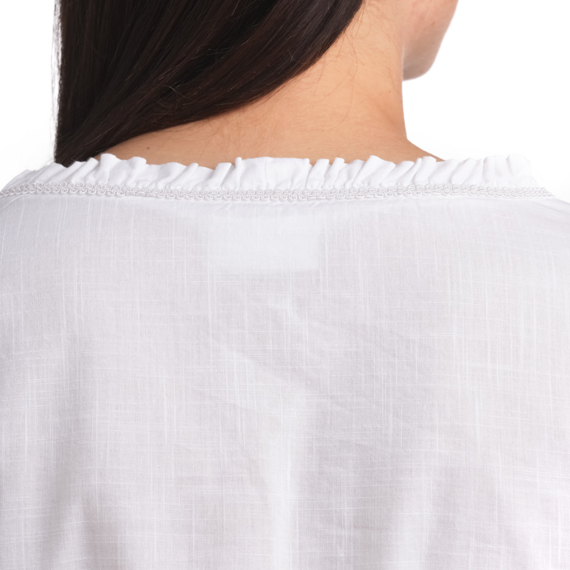 Gina Benotti Damen Bluse mit weitem Ausschnitt weiss