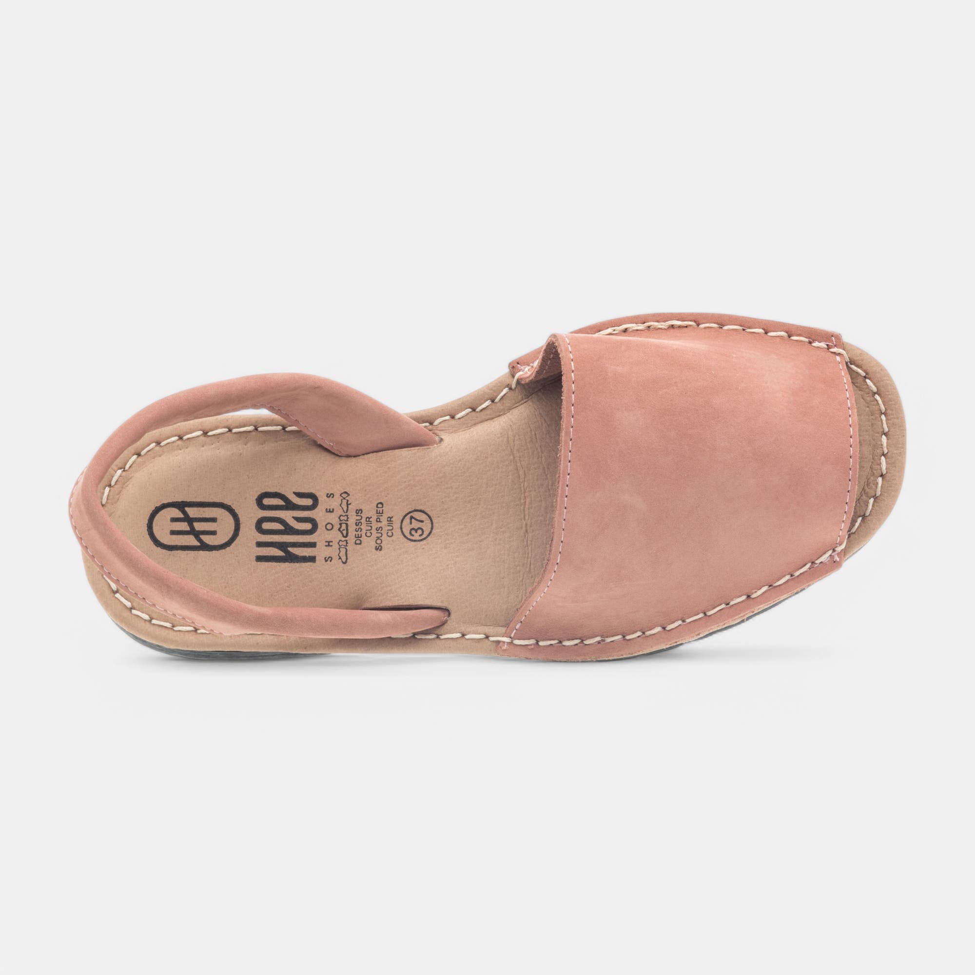 Sandales Femme en cuir rose