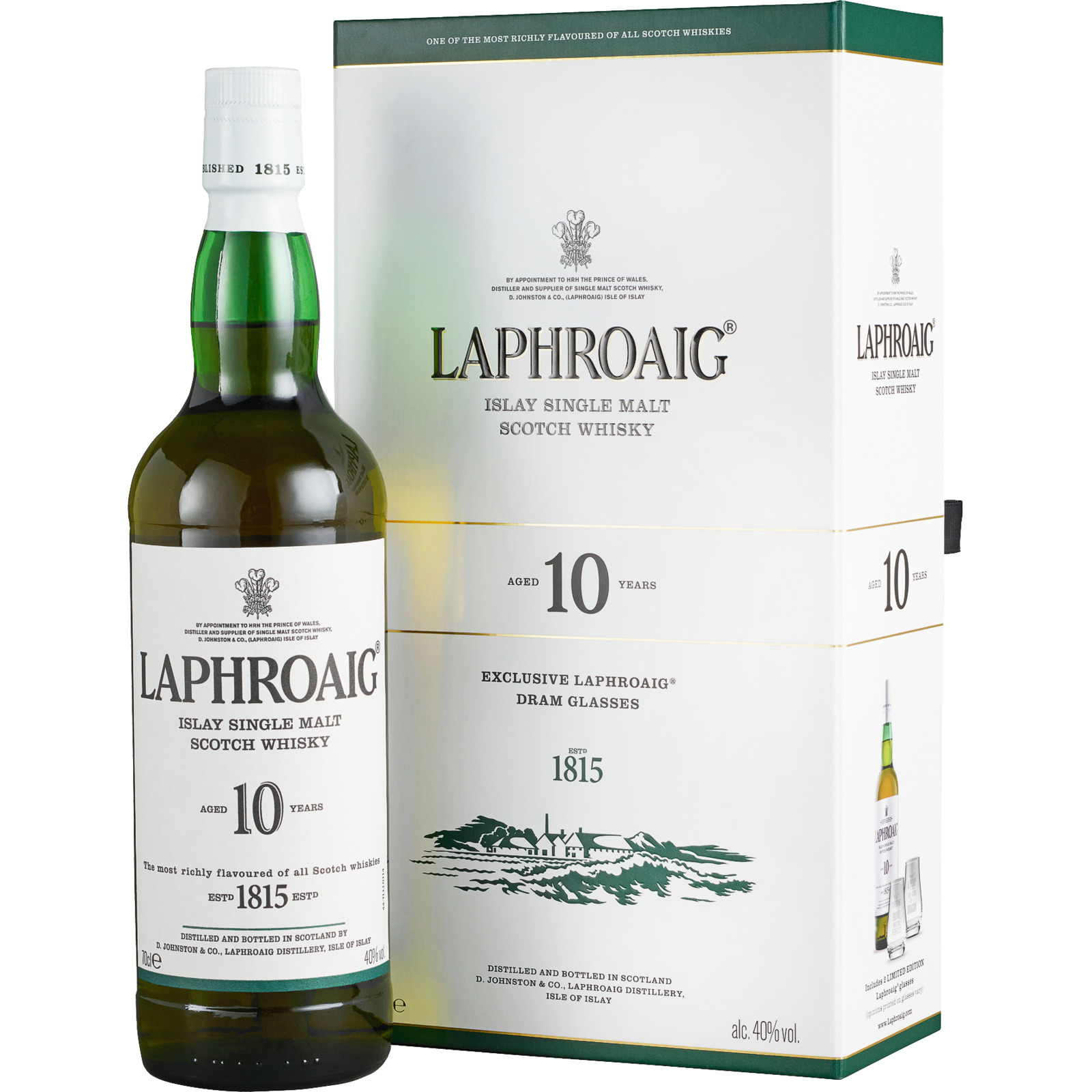 Laphroaig 10 Years Single Malt Set mit 2 Gläsern 70 cl