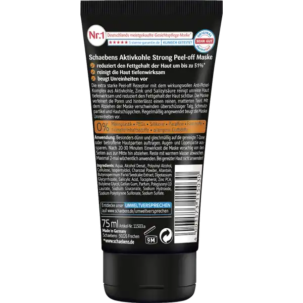 Aktivkohle Strong Peel-Off Maske