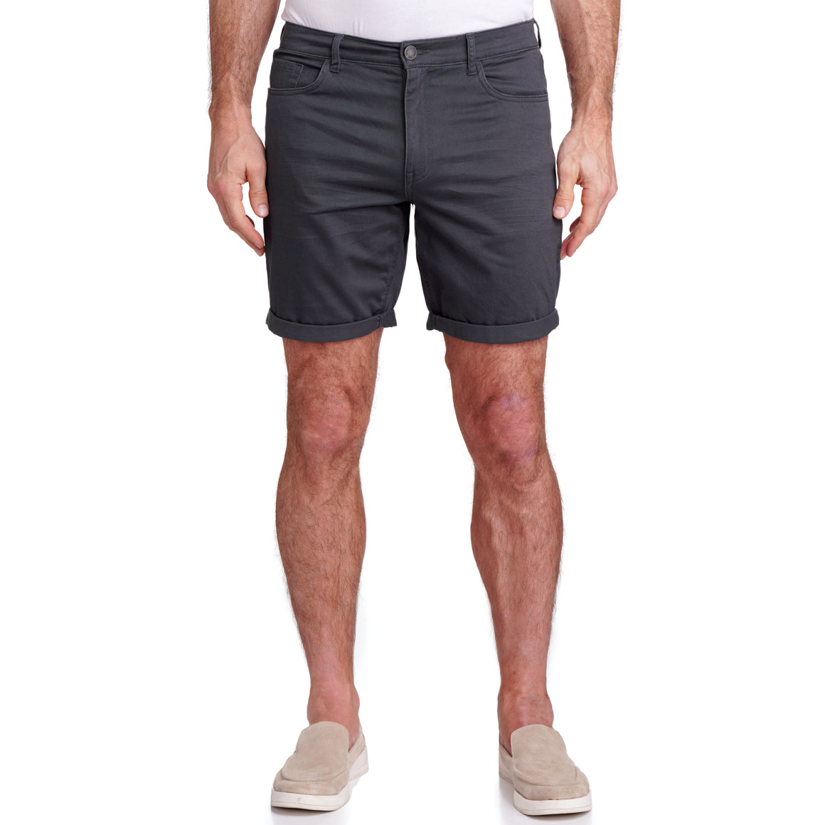 VanVaan Denim Herren Shorts im Five-Pocket-Style dunkelgrau