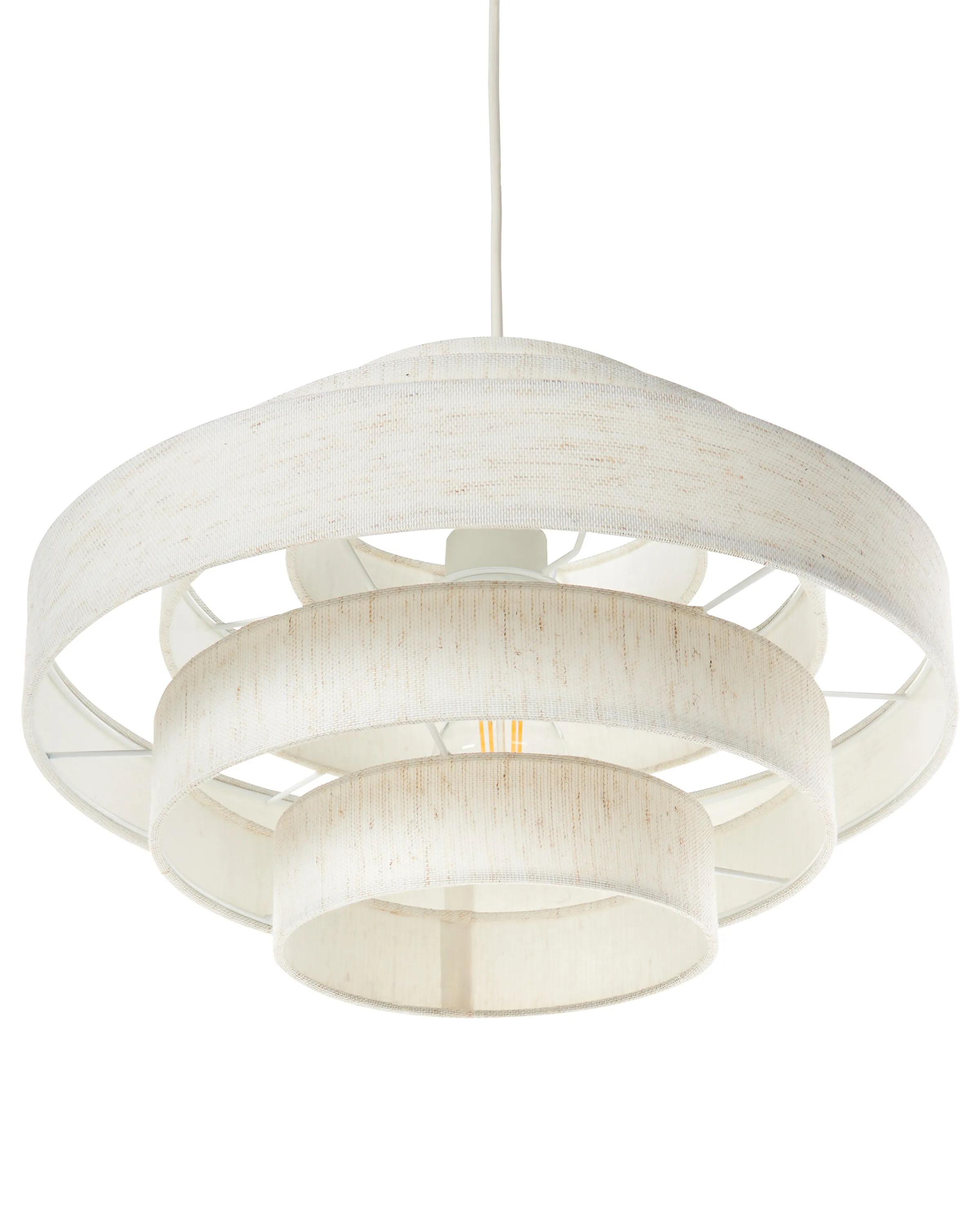 Hanglamp EREBATO Linnen Gebroken wit