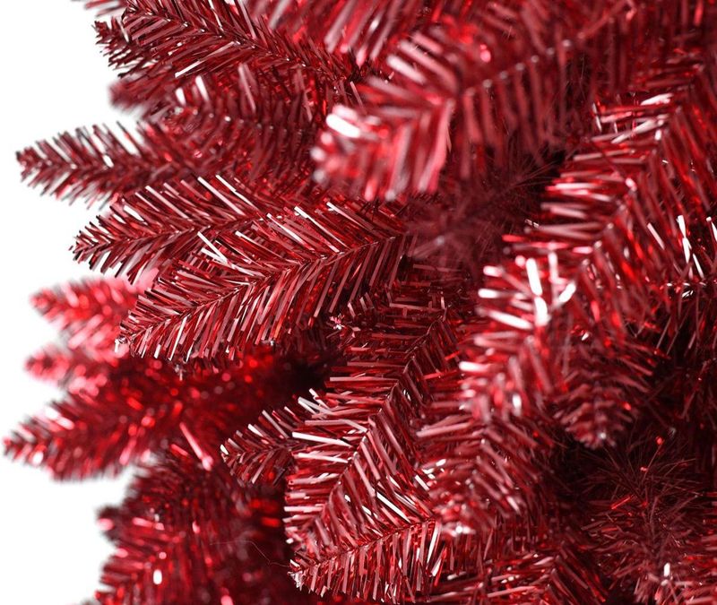 Kunstkerstboom - Ombre Effect - Lichtroze - Donkerrood - Hoogwaardig PVC