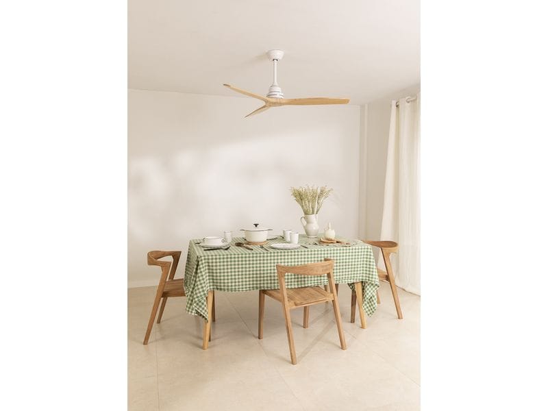 Create Deckenventilator, Holz Weiss Leiser Deckenventilator mit Fernbedienung und 3 Geschwindigkeiten
