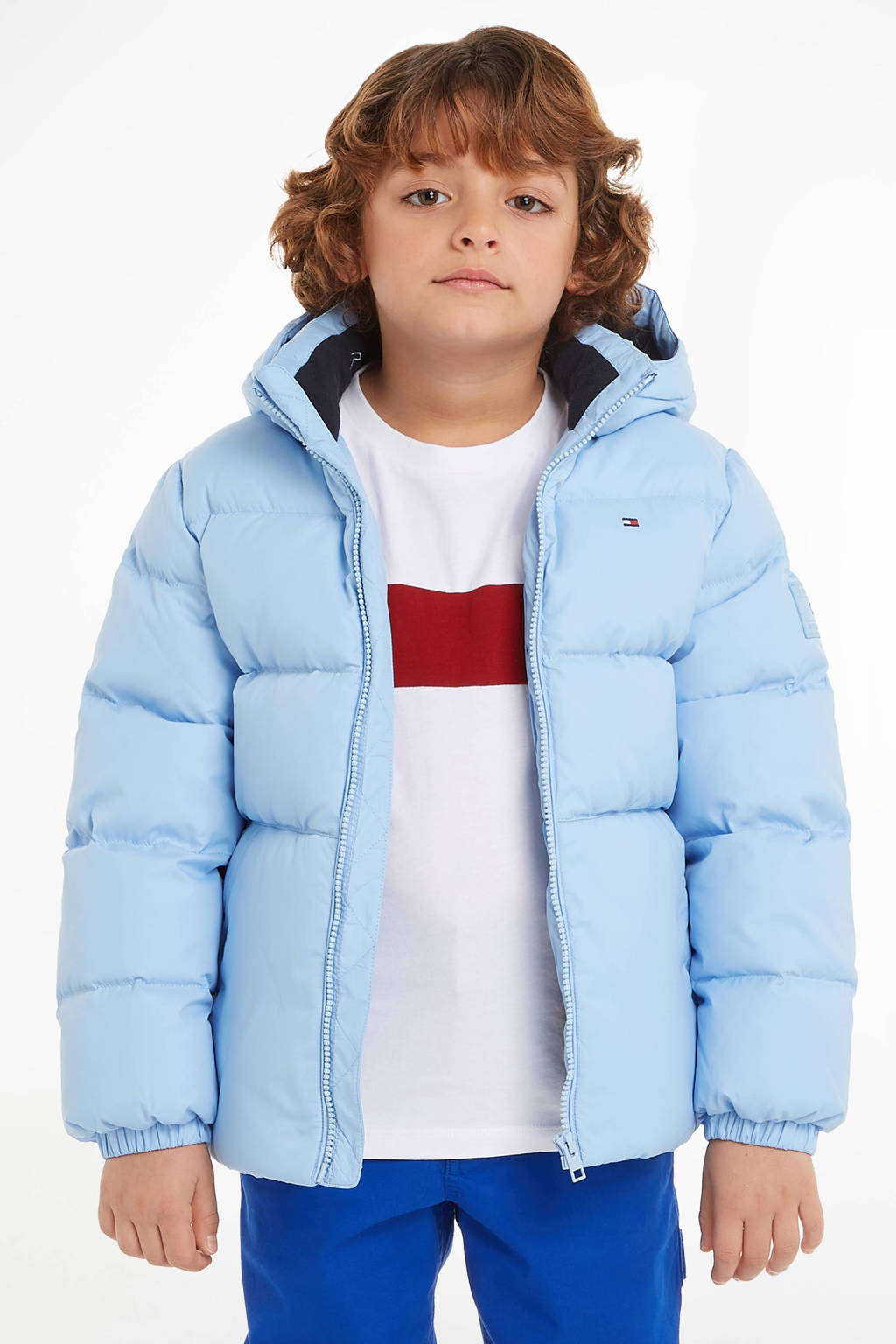 Tommy Hilfiger gewatteerde winterjas ESSENTIALlichtblauw