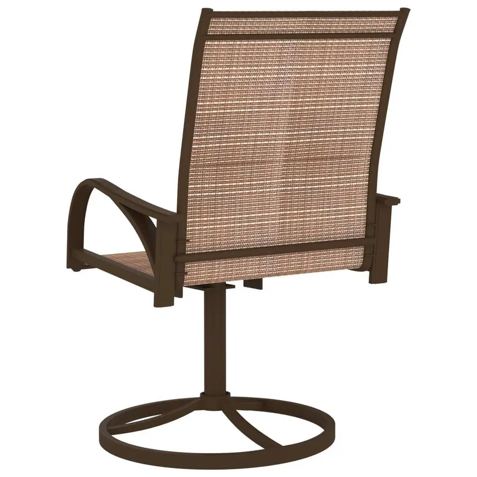 vidaXL - Tuinstoelen draaibaar - Bruin - Staal - 2 stuks
