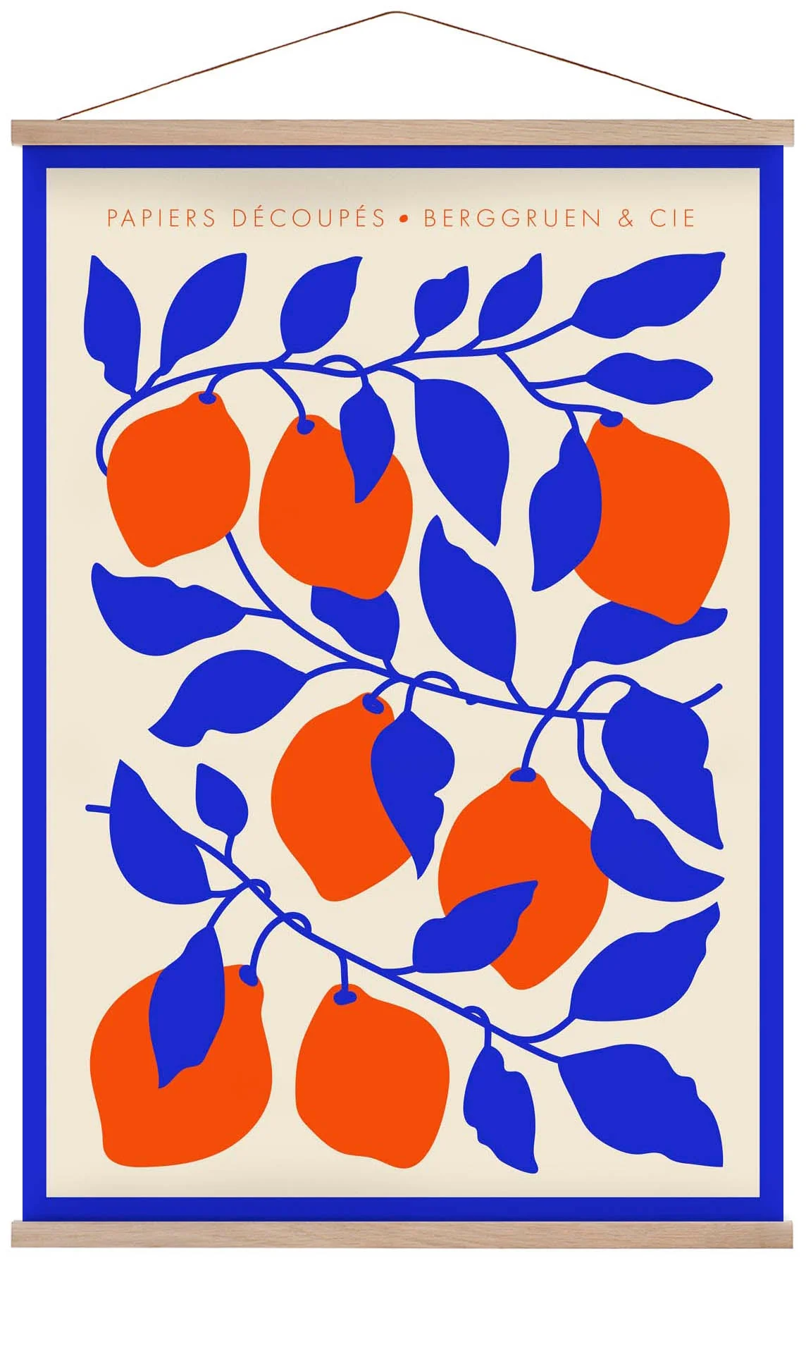Zitronen Blau Orange Papiers Découpés Kunstausstellung