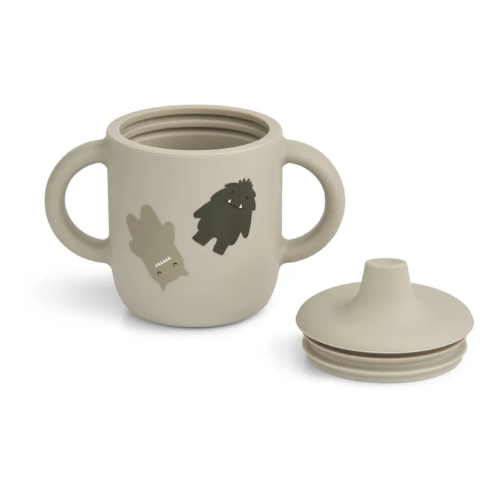 Liewood Tasse d'apprentissage Neil en silicone | Monster/Mist
