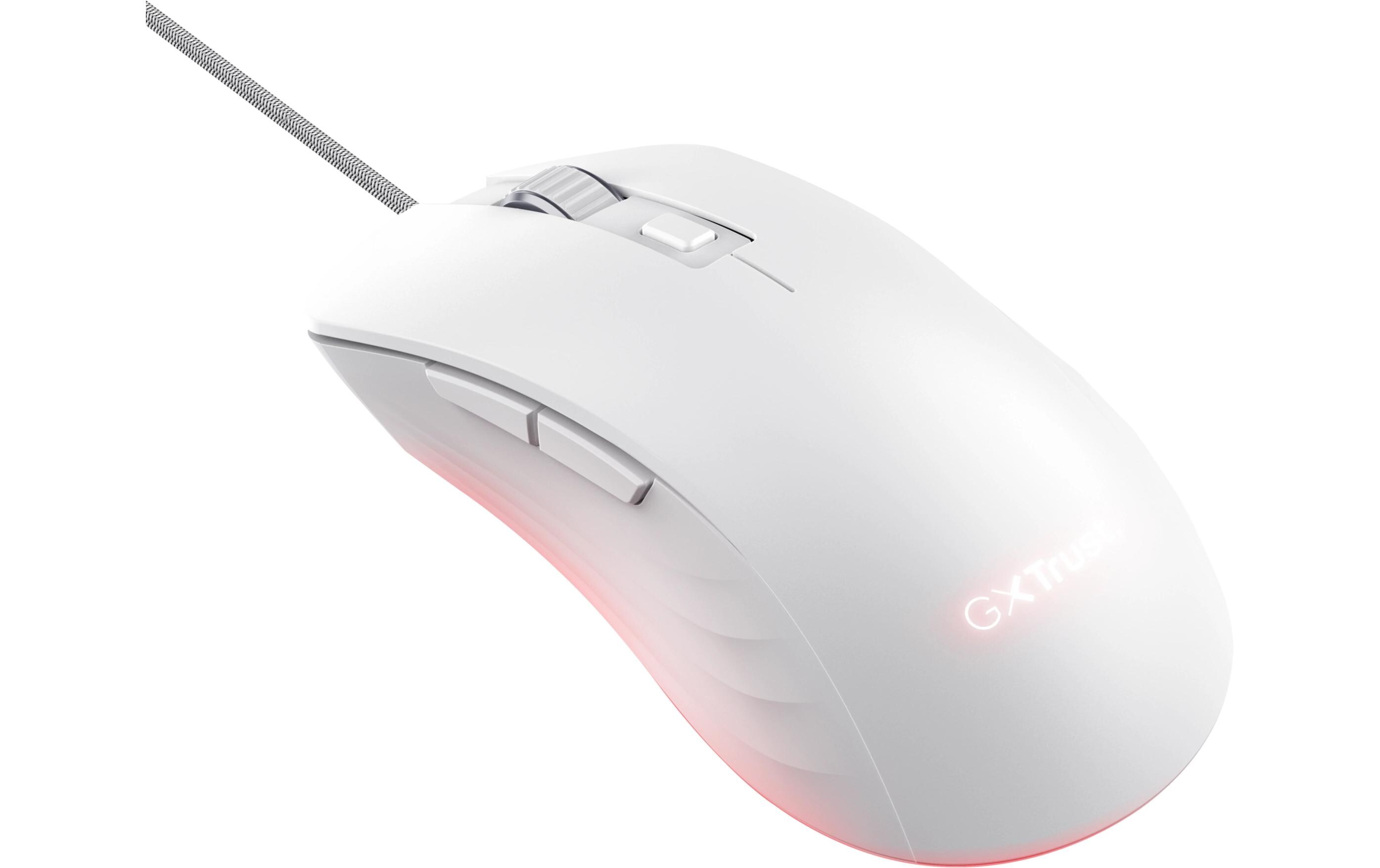 Gaming-Maus GXT924W YBAR+ WeissGaming-Maus mit RGB LED-Beleuchtung