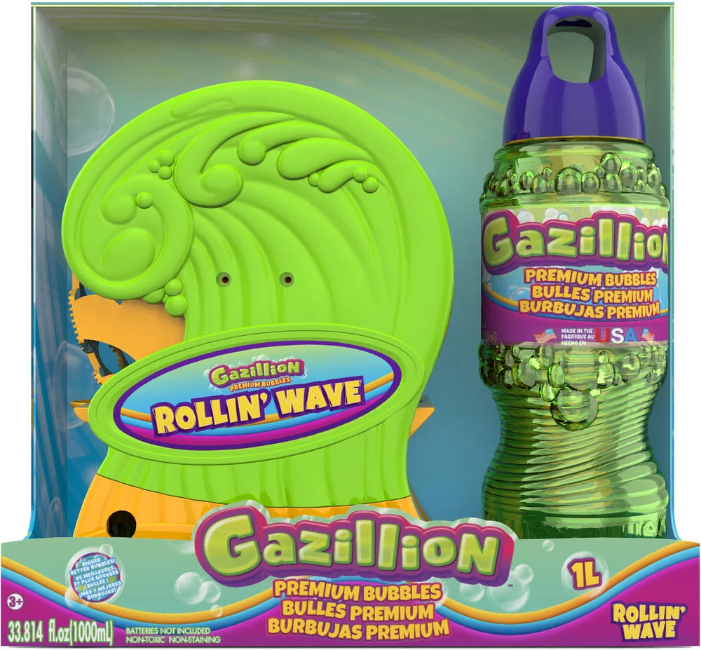 GAZILLON - PACK MACHINE A BULLES ROLLIN WAVE ET 1 L DE SOLUTION