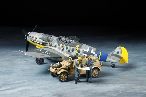 Tamiya - Messerschmitt Bf 109 G-6 & Kübelwagen Byggesæt - 1:48 - 25204