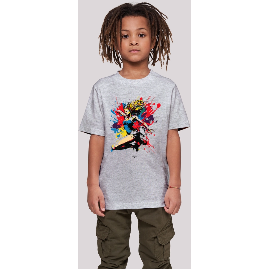 F4NT4STIC T-Shirt Tänzerin bunt heather grey