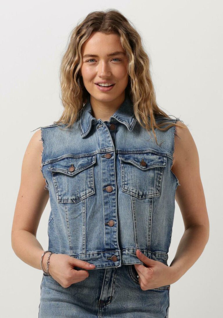 MY ESSENTIAL WARDROBE blauwe my essential wardrobe spijkerjas dangomw 144 vest