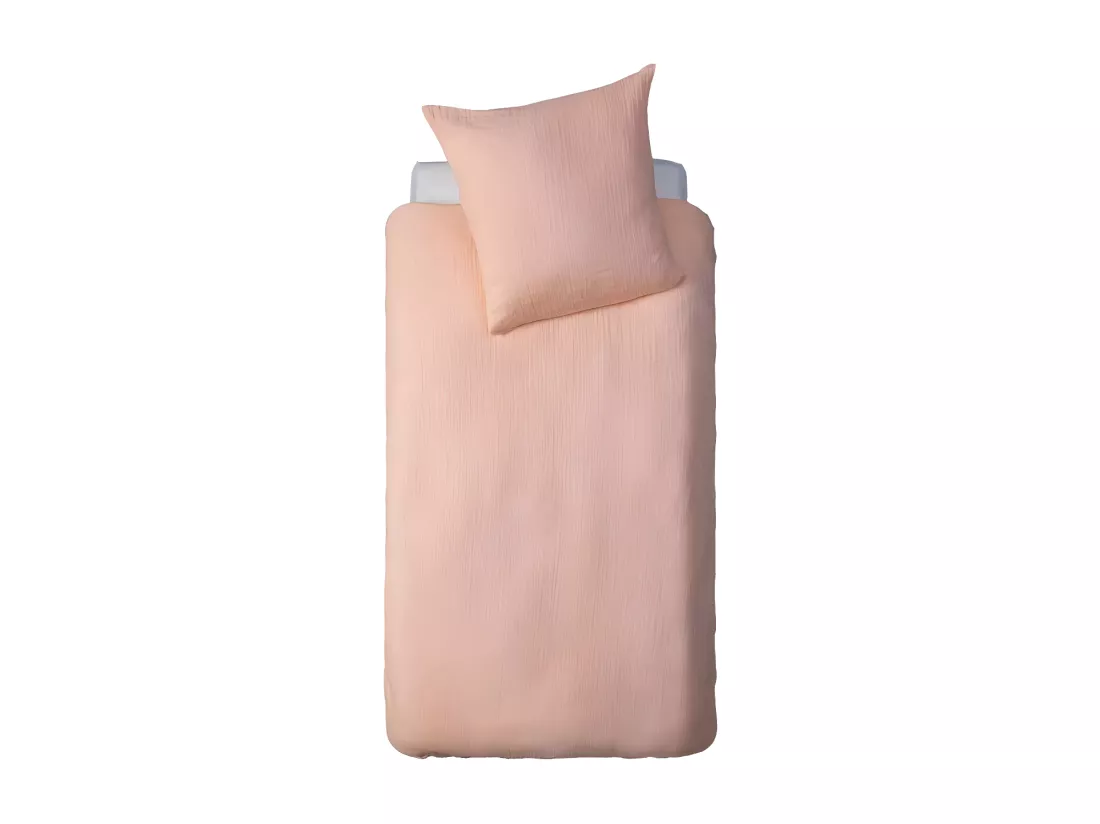 Housse de couette en coton rose 90x190cm