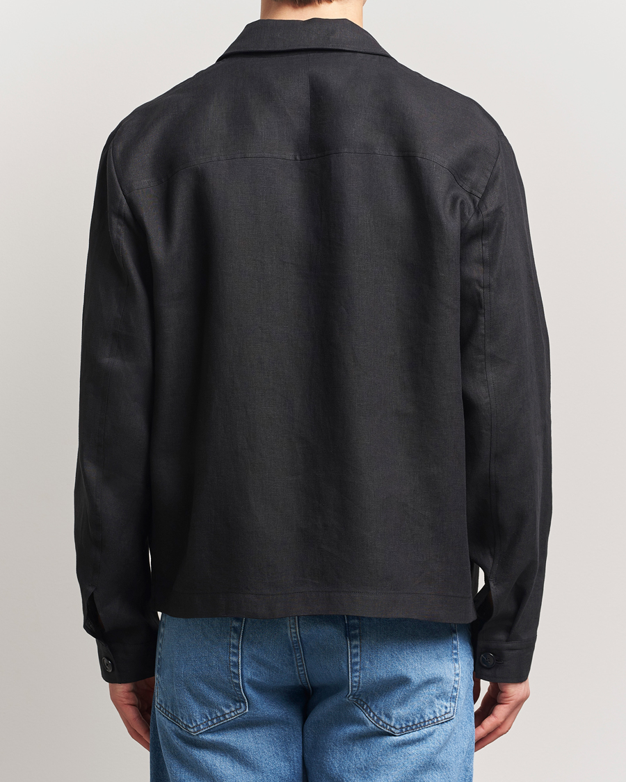 Tiger of Sweden Barnaby Linen Overshirt Black