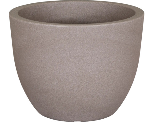 Geli Rimini kunststof plantenpot, Ø 50 cm, H 38,5 cm, taupe