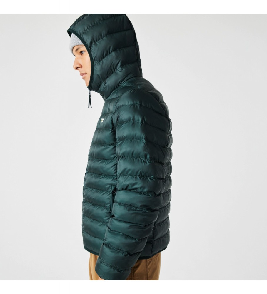 Jaqueta Lacoste Verde Acolchoada com Capuz
