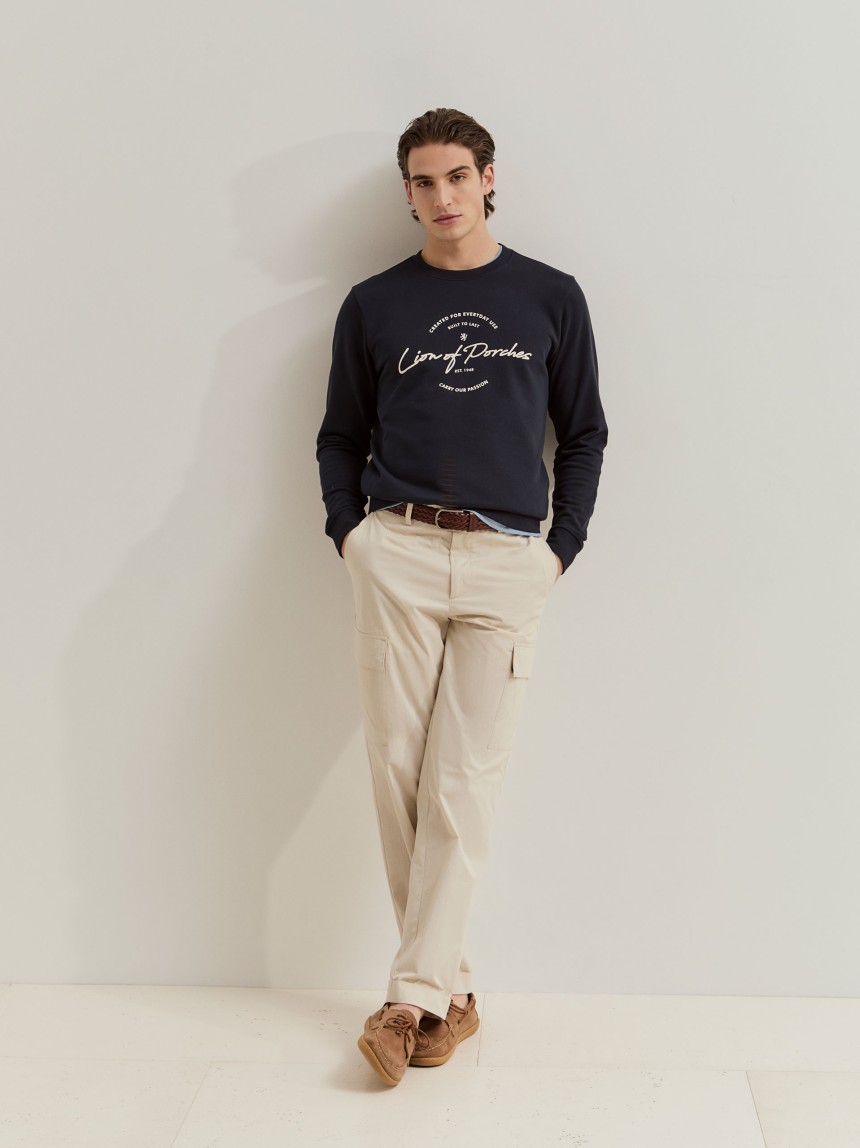 Sweatshirt em algodão