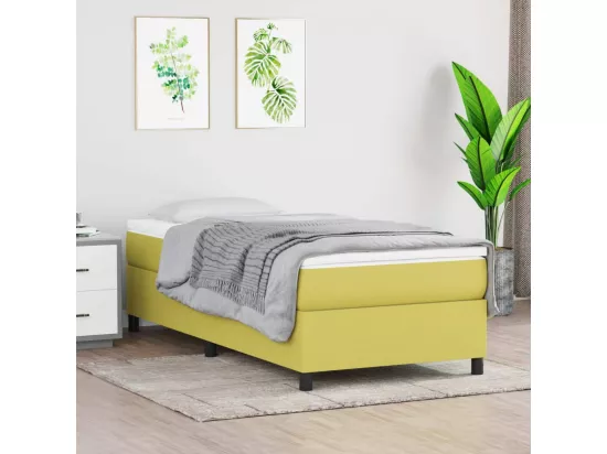 Sommier tapissier Vert 80x200 cm Tissu