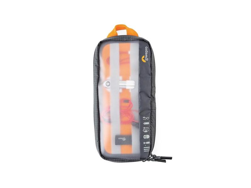 Lowepro Kameratasche GearUp Pouch Medium (GRL) Grau Reisetasche und Organizer für digitale Geräte, Kabel und Zubehör