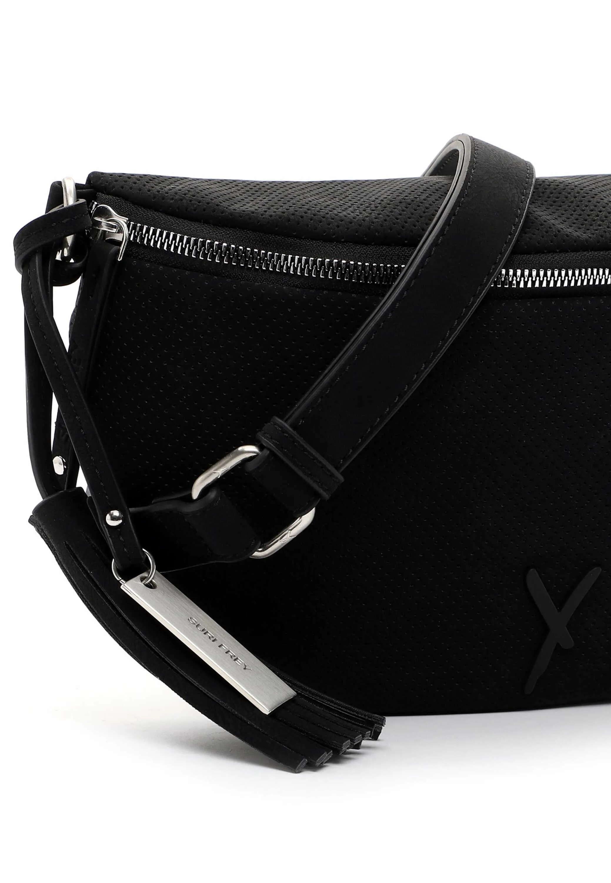 SURI FREY Gürteltasche / Bodybag Schwarz Lederimitat