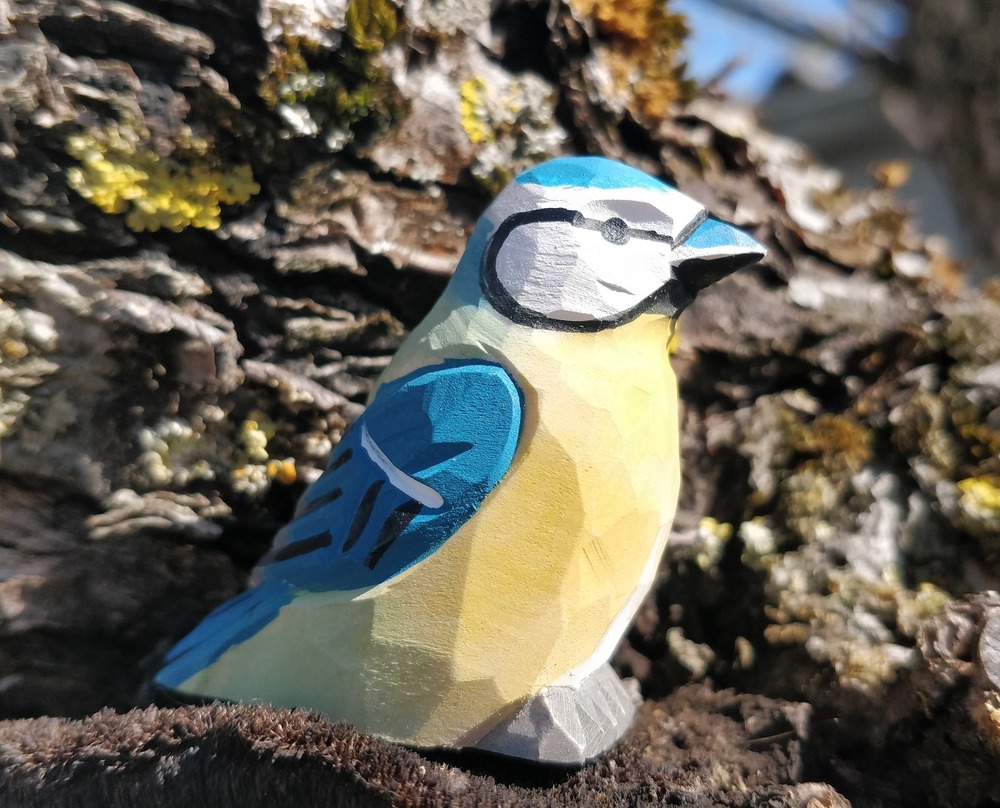 Figurine mésange bleue