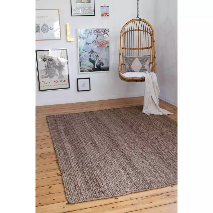 Green Looop Handweb-Teppich Camari braun
