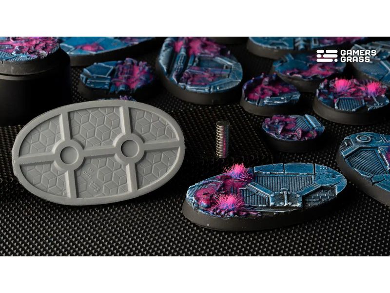 GamersGrass Base Alien Infestation oval 60 mm (x4) Hochwertige Bases für den Miniaturenbau