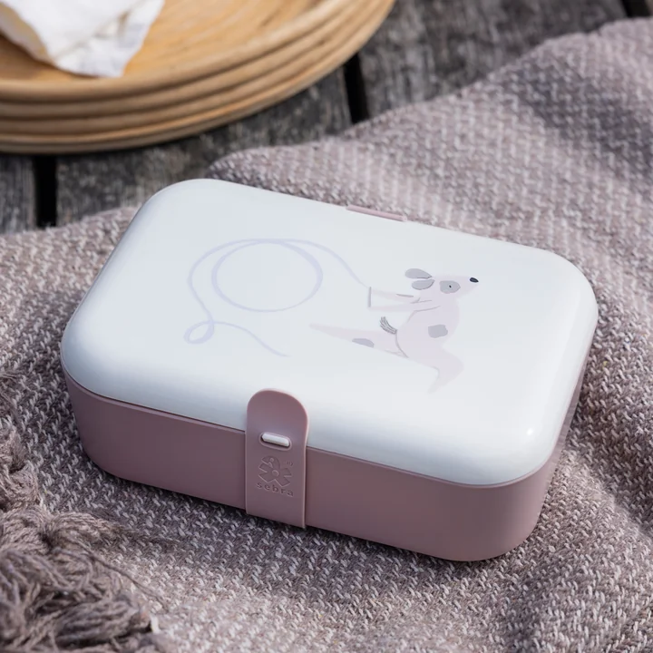 Sebra - Lunchbox mit Silikonband, Busy Builders, blau