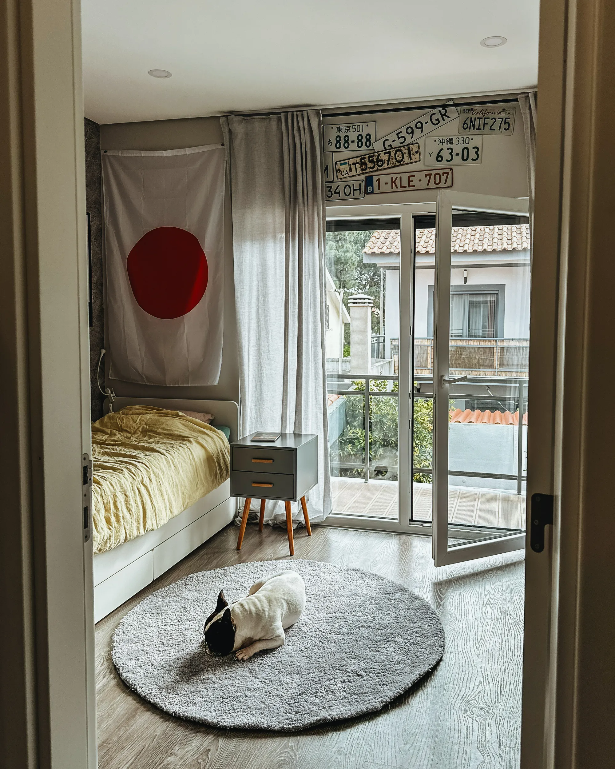 Hoogpoligvloerkleed DEMRE Lichtgrijs ø 140 cm