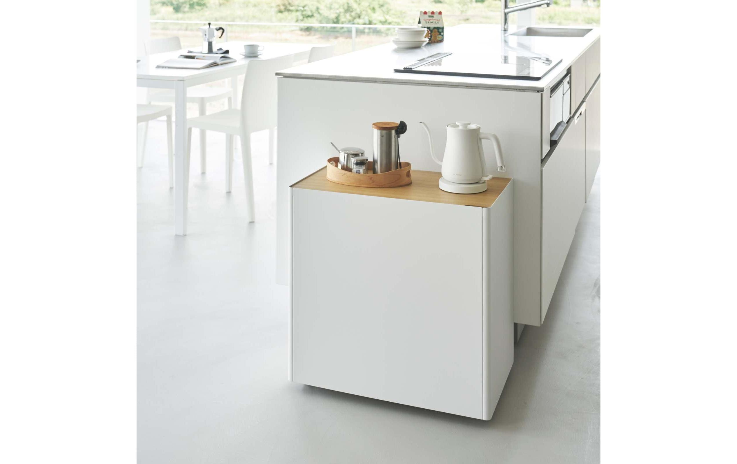 Servierwagen Tower 60.3 x 59 cm, Weiss<br>Halbgeschlossener Aufbewahrungswagen