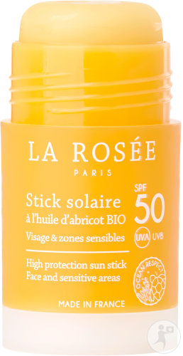 La Rosée Stick Solaire À L'Huile D'Abricot Bio IP50 Visage Et Zones Sensibles 15ml