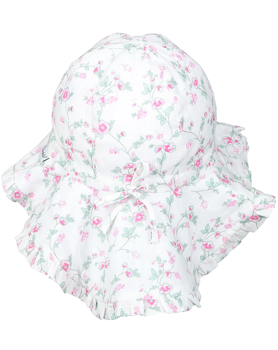 Sonnenhut ROSE mit Nackenschutz in weiß
