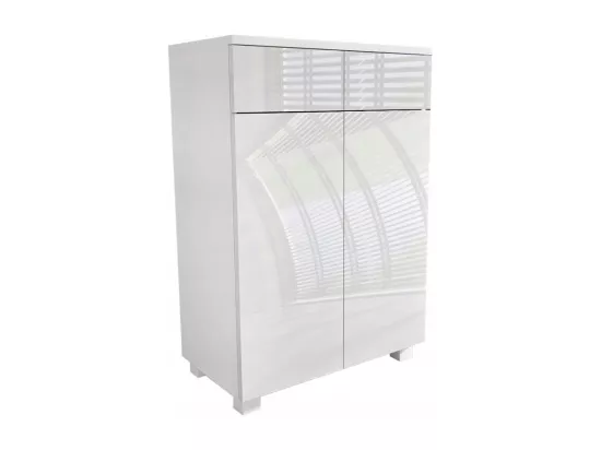 LAVEO 60 CM - Meuble salle de bain en BLANC laqué à accrocher ou poser